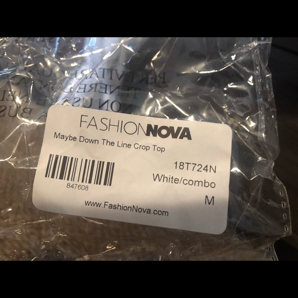 Fashion Nova Maybe Down The Line Crop Top - Picture 3 of 4